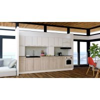 Bucatarie MAX NEW 340 Alb / Stejar Barrique
